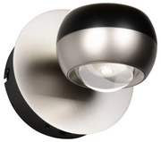 Čierne/v striebornej farbe LED nástenné svietidlo Orbit – Trio Select