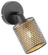 Wofi 12106 - Nástenné bodové svietidlo CHEVAL 1xE14/28W/230V čierna/zlatá