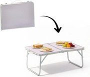Garden Line SKLADACÍ TURISTICKÝ STÔL, BIELY, 60x40x26,5 CM *3217