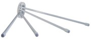 Kovový sušiak na uteráky, 4 ramená, biela, L