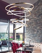 Dekoratívne osvetlenie s trojrozmernou konštrukciou pre centrum obývacej izby Wheel 6