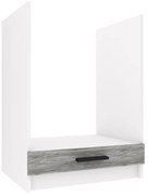 Kuchynská skrinka Belini spodná pre vstavanú rúru 60 cm šedý antracit Glamour Wood bez pracovnej dosky TOR SDP60/0/WT/GW/0/B1