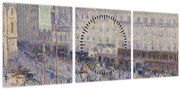 Obraz - Camille Pissarro, The Place du Havre, reprodukcia (s hodinami) (90x30 cm)