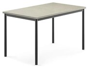 Stôl SONITUS, 1200x800x720 mm, linoleum - svetlošedá, antracit