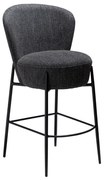 ORBIT ČALÚNENÁ BAROVÁ STOLIČKA black bouclé/black