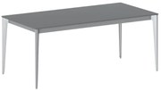Rokovací kancelársky stôl PRIMO ACTION, 180x90 cm, sivostrieborná podnož, grafit