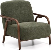 Tmavozelené ženilkové kreslo Sylo – Kave Home
