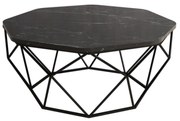 Konferenčný stolík Diamond 90 cm čierny mramor