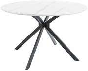 Jedálenský stôl Aster 120 cm, mramor / čierna