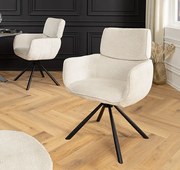 Otočná jedálenská stolička Catania šampanská béžová ženilka