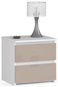 Nočný stolík CL2 2SZ CLP cappuccino, lesk