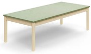Stôl DECIBEL, 1800x800x530 mm, akustické linoleum, breza/zelenošedá