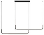 Závesné LED svietidlo Horizon, 2x LED 22w, 4000k, b