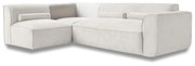Krémovobiela rohová pohovka (ľavý roh) Flex Felix – Miuform