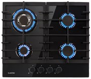 Klarstein Ignito 4, plynová varná doska, 4 Sabaf horáky, sklokeramika, čierna