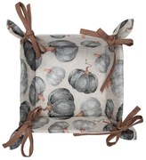 Bavlnený košík na pečivo s tekvicami Country Style Pumpkin - 35*35*8 cm