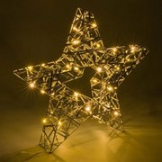 Nexos 85998 Vianočná hviezda s časovačom- teple biela, 30 LED, 40 cm