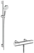 Sprchová batéria Hansgrohe Crometta so sprchovacím setom 150 mm biela/chróm 27813400