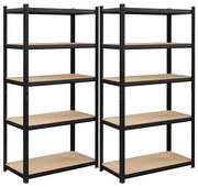 Súprava 2 úložných políc 100x200x50 cm GLR050B02