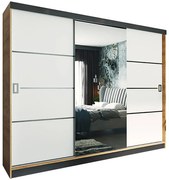 Skriňa Retro 200 4L craft / dvierka biely