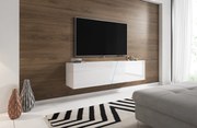 TV stolík/skrinka Savanna 160 (biela matná + biely lesk) (s osvetlením). Vlastná spoľahlivá doprava až k Vám domov. 1000634