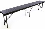 Garthen 37105 Skladacie záhradné lavice v ratanovom dizajne - 180 x 25 cm