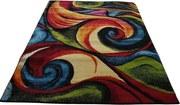 Moderný viacfarebný koberec Magic ARA – obdĺžnikový dizajn Rozmer: 80x150 cm