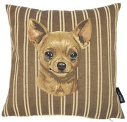 Gobelínový vankúšik s prúžkom Čivava - 33*15*33 cm