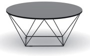 Okrúhly konferenčný stôl WIRE, priemer 105 cm, grafit