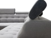 Rohová sedačka s taburetkami 277×180 Rozkladacia možnosť Relax opierky hlavy Kongo RBN15