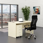 Zostava kancelárskeho nábytku SimpleOffice 1, 140 cm, breza