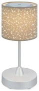 Brilo - LED stmievateľná nabíjacia stolná lampa LOLE LED/3W/5V IP44 strieborná
