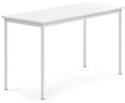 Stôl BORÅS, 1400x600x760 mm, laminát - biela, biela