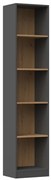 Úzka knižnica RAUNO - 40 cm, dub artisan / antracitová