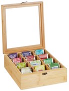 Bambusová krabička na čaj s 12 priehradkami RD46345