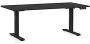 Výškovo nastaviteľný stôl OfficeTech C, 160 x 80 cm, čierna podnož, čierna