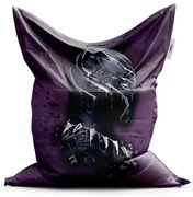 Sablio Sedací vak BLACK PANTHER z profilu Fialový hmlistý - 150x100 cm