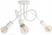 BERGE Stropná závesná lampa LOFT - 3xE27 - BIELA