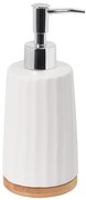 BISK Erga Kido, keramický dávkovač mydla na postavenie, biela-hnedá, ERG-08402