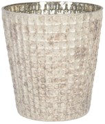 Sklenený svietnik na čajovú sviečku Rubie - Ø 8*8 cm