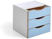 Zásuvková jednotka RICO, 3 zásuvky, sky blue