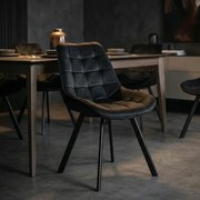 Jedálenská stolička Dalbo čierna velúr