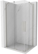 Mexen Velar Duo, sprchový kút s posuvnými dverami 90 x 80 cm, 8mm číre sklo, brúsená oceľ, 871-090-080-02-97
