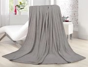 Fleecová deka Lara 220x240 cm, šedo-strieborná%