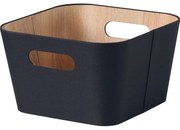 Kitchisimo Set 2 úložných košíkov 27 × 27 × 16 cm, čierna, M