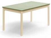 Stôl DECIBEL, 1400x800x720 mm, akustické linoleum, breza/zelenošedá