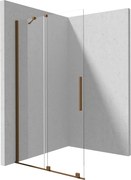 Deante Sprchová zastena Walk-in Prizma, posuvná - KTJ C30R 100 cm, bronz kartáčovaná - bez vaničky
