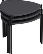 Súprava odkladacích stolíkov Lenny Anthracite, 3 ks