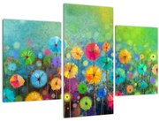 Obraz - Abstraktné kvety (90x60 cm)