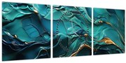 Obraz - Abstraktné textúry (s hodinami) (90x30 cm)